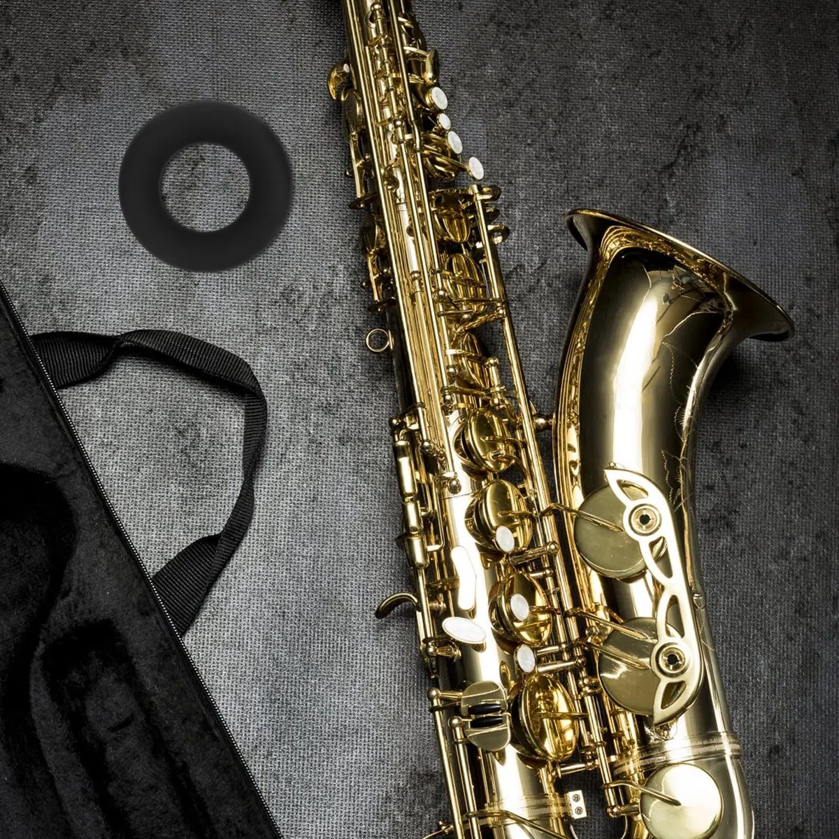 Zerodeko Silikon Saxophon Dämpfer für Altsaxophon in Schwarz Leiser Übungsdämpfer zum Mute Dampening Zubehör für Ruhiges Spielen und Üben