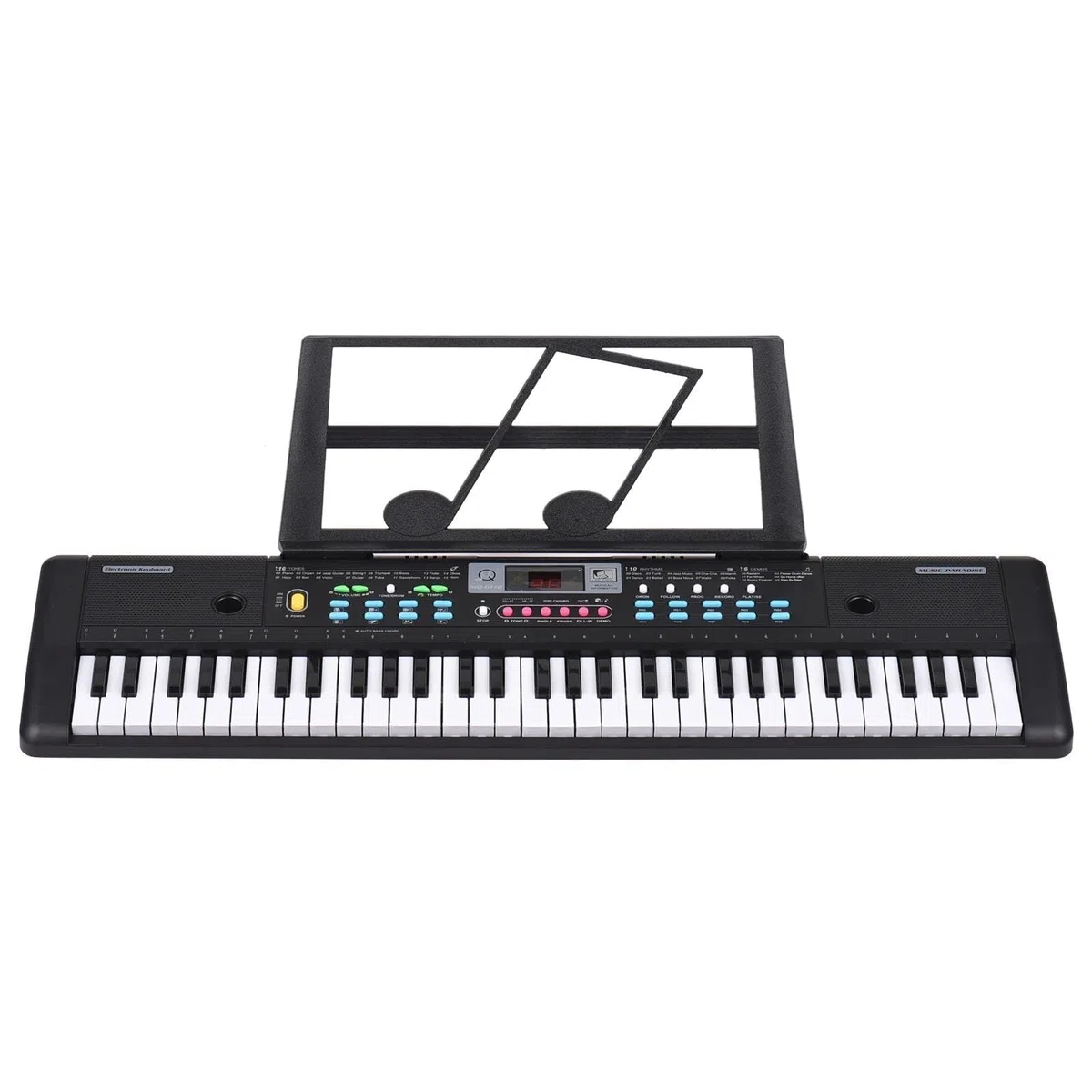 Professionelle Elektronische Tastatur 61 Tasten USB Elektronische Orgel Mit Mikrofon Schwarz Digitale Musik Elektronische Tastatur Display Mit 16 Töne 10 Rhythmen