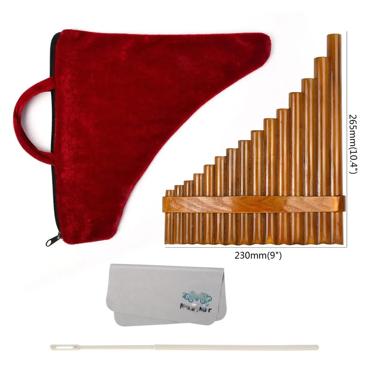 Panflöte 15-Röhren-Panflöten-Set Geeignet Für Anfänger(Left-Hand)
