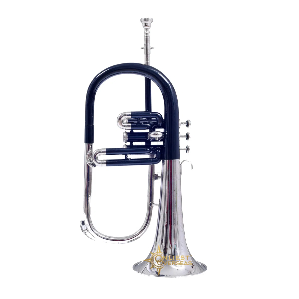 Flügelhorn 3 Ventile Messing Instrument mit warmem Ton, glatte Ventile, für Musiker und Studenten, mit Mundstück und Hartschalenkoffer