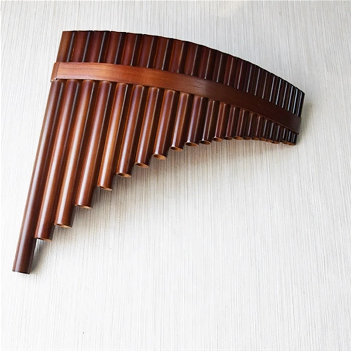 Panflöte Mit Holzleisten Und Spannreifen 22-Röhren-Instrumente In G- Und C-Tonart Braun Für Professionelles Spielen (Color : C, Size : Right)