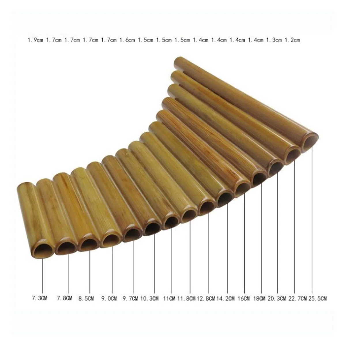 Panflöte Blasinstrument 25 Ton Bambus Panflöte Für Die Professionelle Aufführungspraxis Professionelles Panflöten Blasinstrument(15 note)