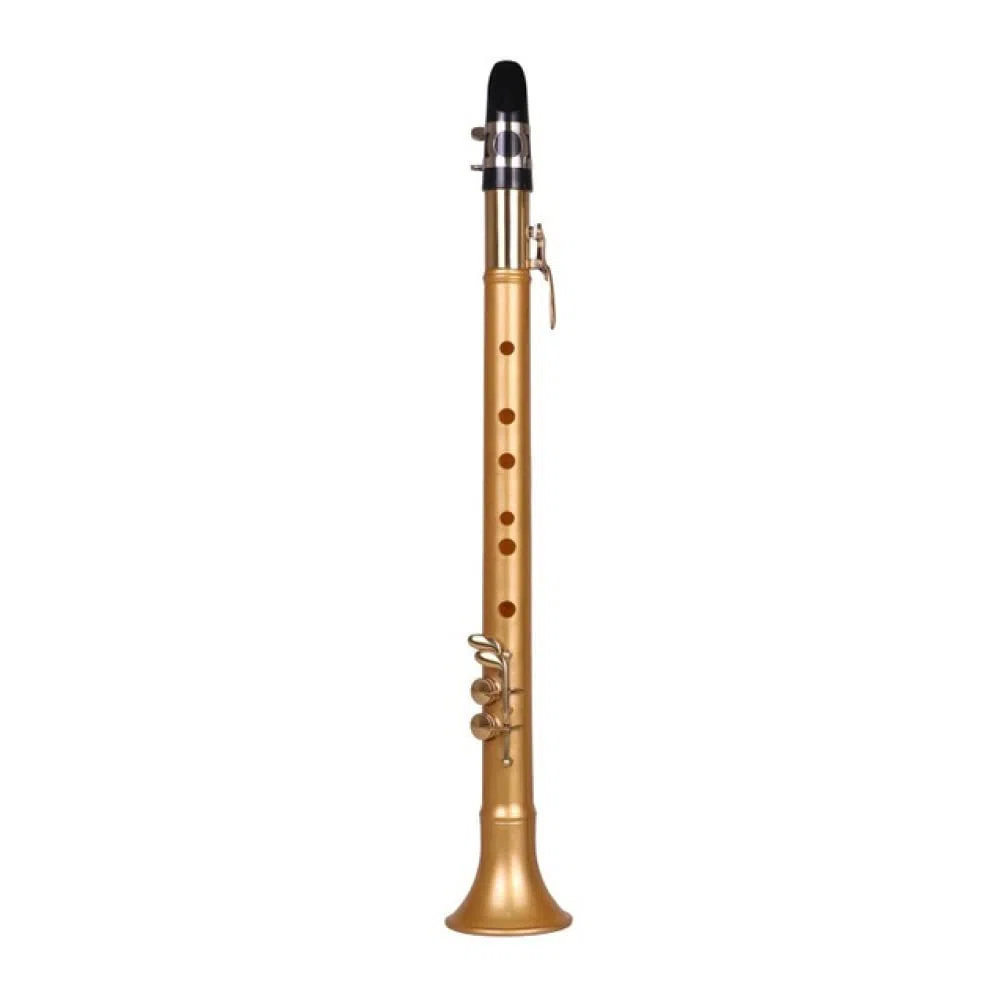 Kinder Anfänger Saxophon Mini Tasche Alto Reed Professionelle Musical Instrument Flöte Klarinette(Gold)
