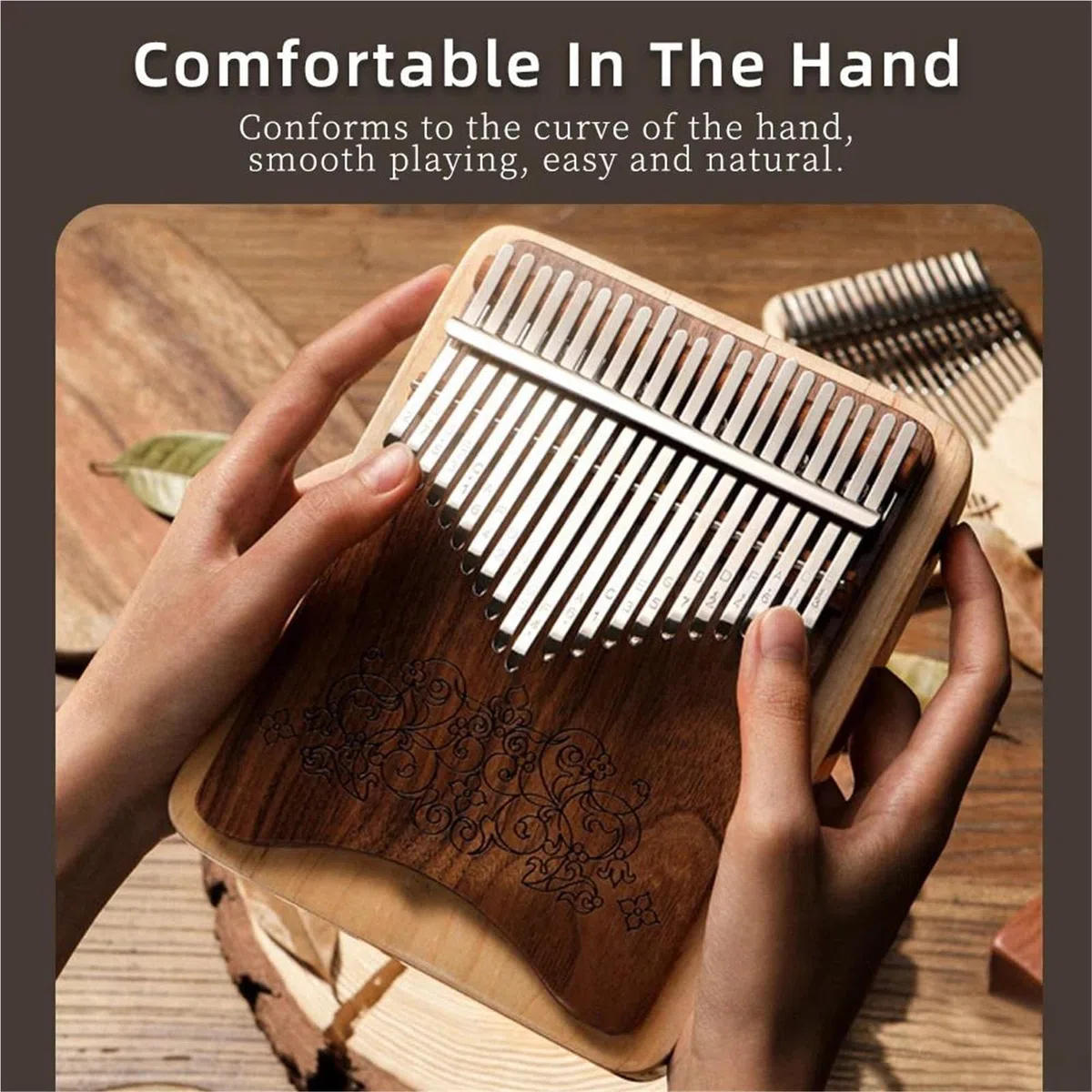Kalimba Kalimba 21 Tasten Kit Schwarz Walnuss Daumen Klavier Professionelle Hohl Calimba Tastatur Musikinstrument Mit Zubehör