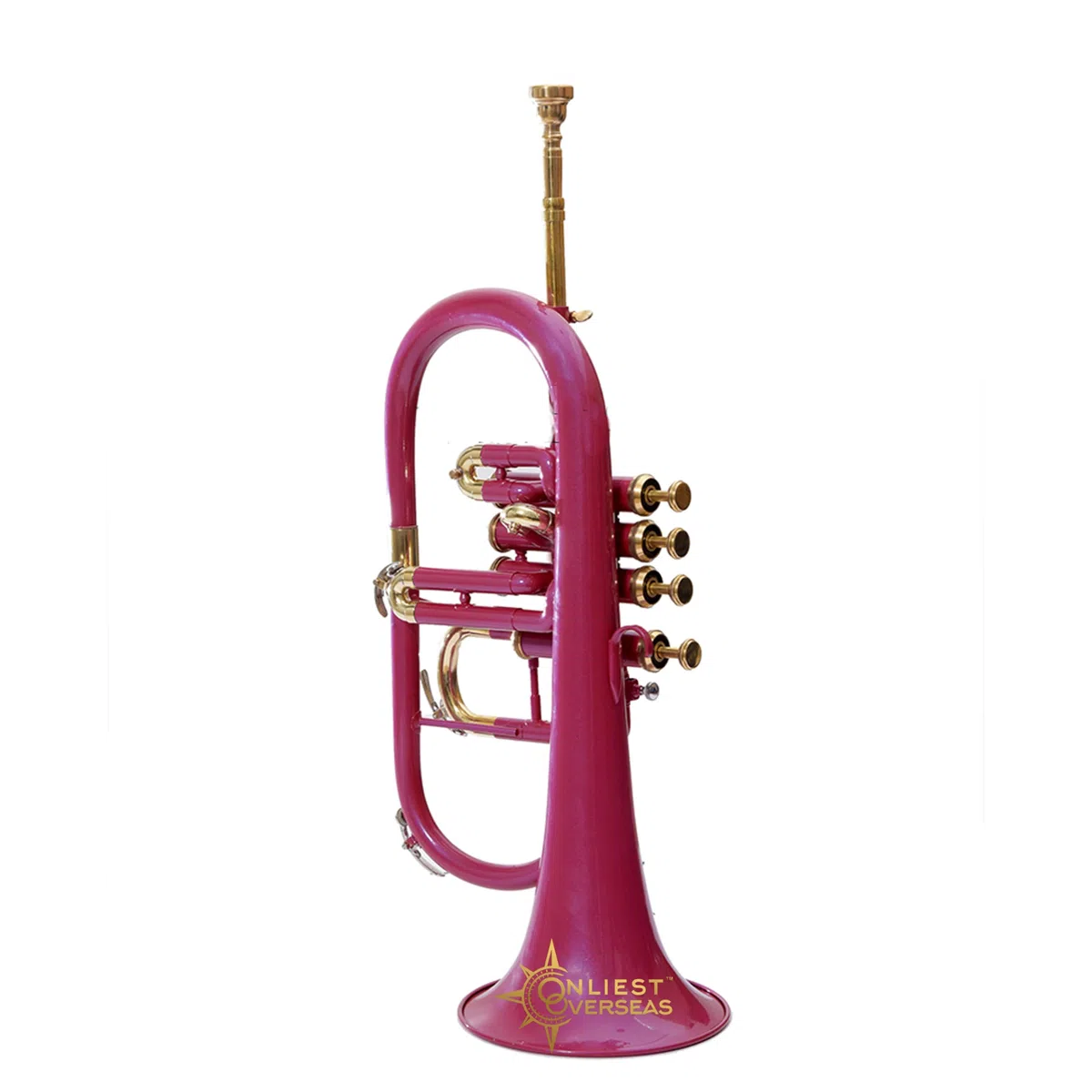 Flügelhorn 4 Ventile Messing Instrument mit Warmton Glatte Ventile für Musiker und Studenten