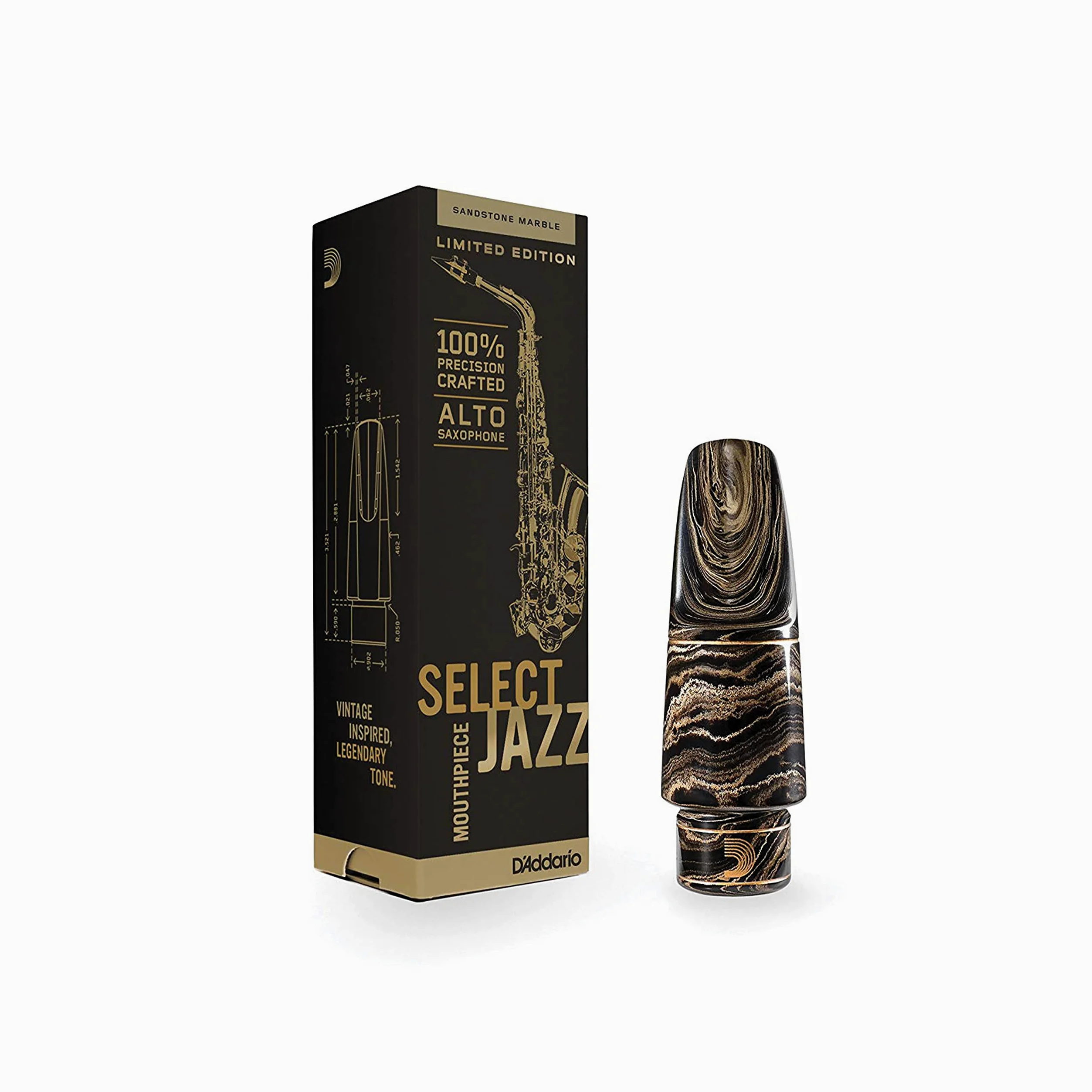 Select Jazz Marble Mundstück für Altsaxophon, D5M, 1.86Mm