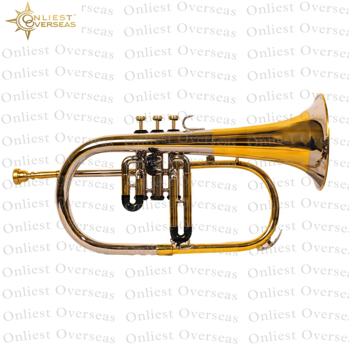Flügelhorn 3 Ventile Messing Instrument mit Warmton Glatte Ventile für Musiker und Studenten
