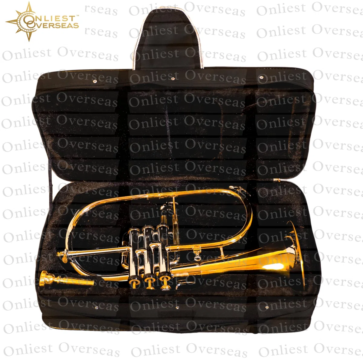 Flügelhorn 3 Ventile Messing Instrument mit Warmton Glatte Ventile für Musiker und Studenten