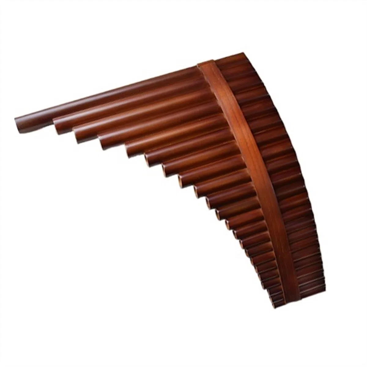 Panflöte Mit Holzleisten Und Spannreifen 22-Röhren-Instrumente In G- Und C-Tonart Braun Für Professionelles Spielen (Color : C, Size : Right)