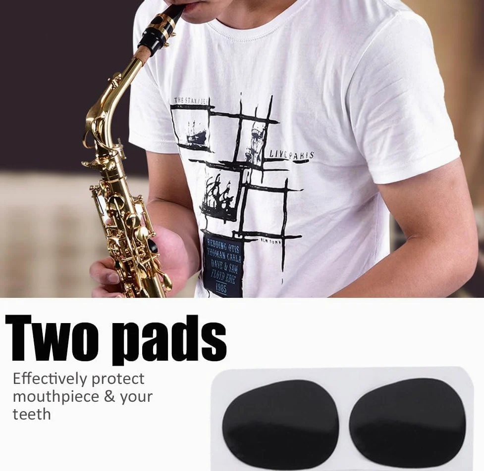 Saxophon Mundstück Set, Tenor Saxophon Zubehör mit ABS Kappe Metall Schnalle Reed Pads für Anfänger und Bläser