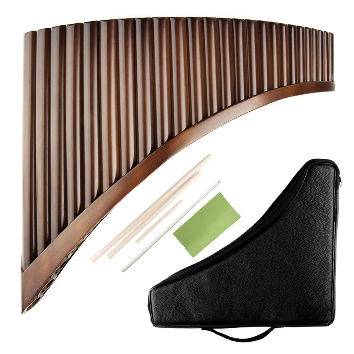 BABYCE Panflöte Erwachsene 25 Pfeifen, C-Taste, Unten Ausgehöhlt, Professionelle Panflöte, Chinesisches Traditionelles Musikinstrument, Panflöten, Leicht Zu Erlernen (Color : Right)