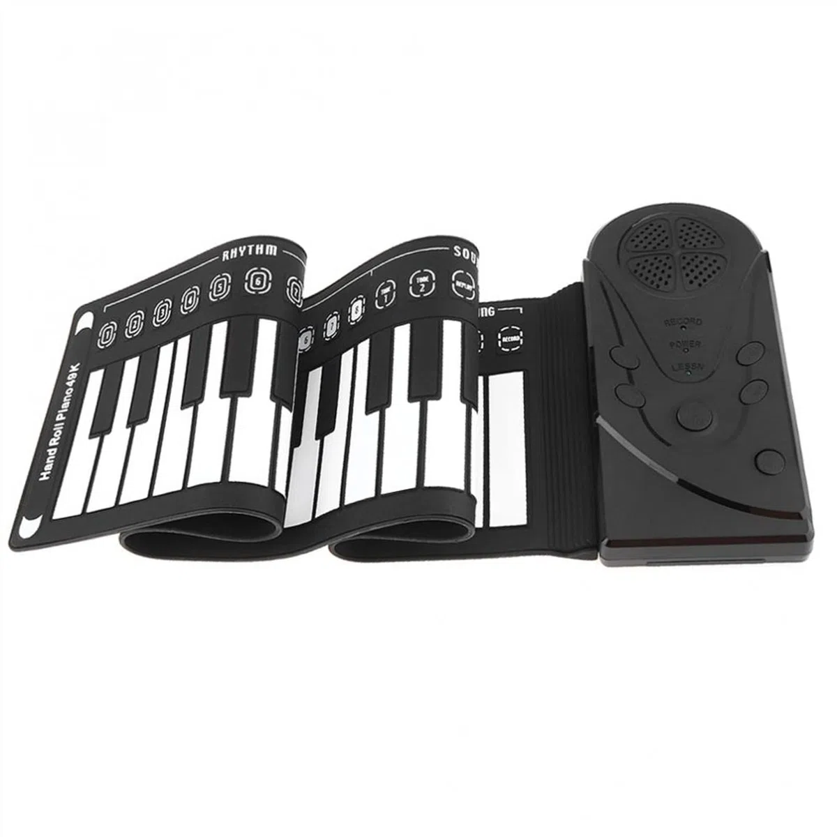 TSTS faltbares Piano 49 Keys Elektronische Tragbare Flexible Hand-Falten-Roll-Up-Klavier-Einbau-Lautsprecher-Tastatur-Orgel