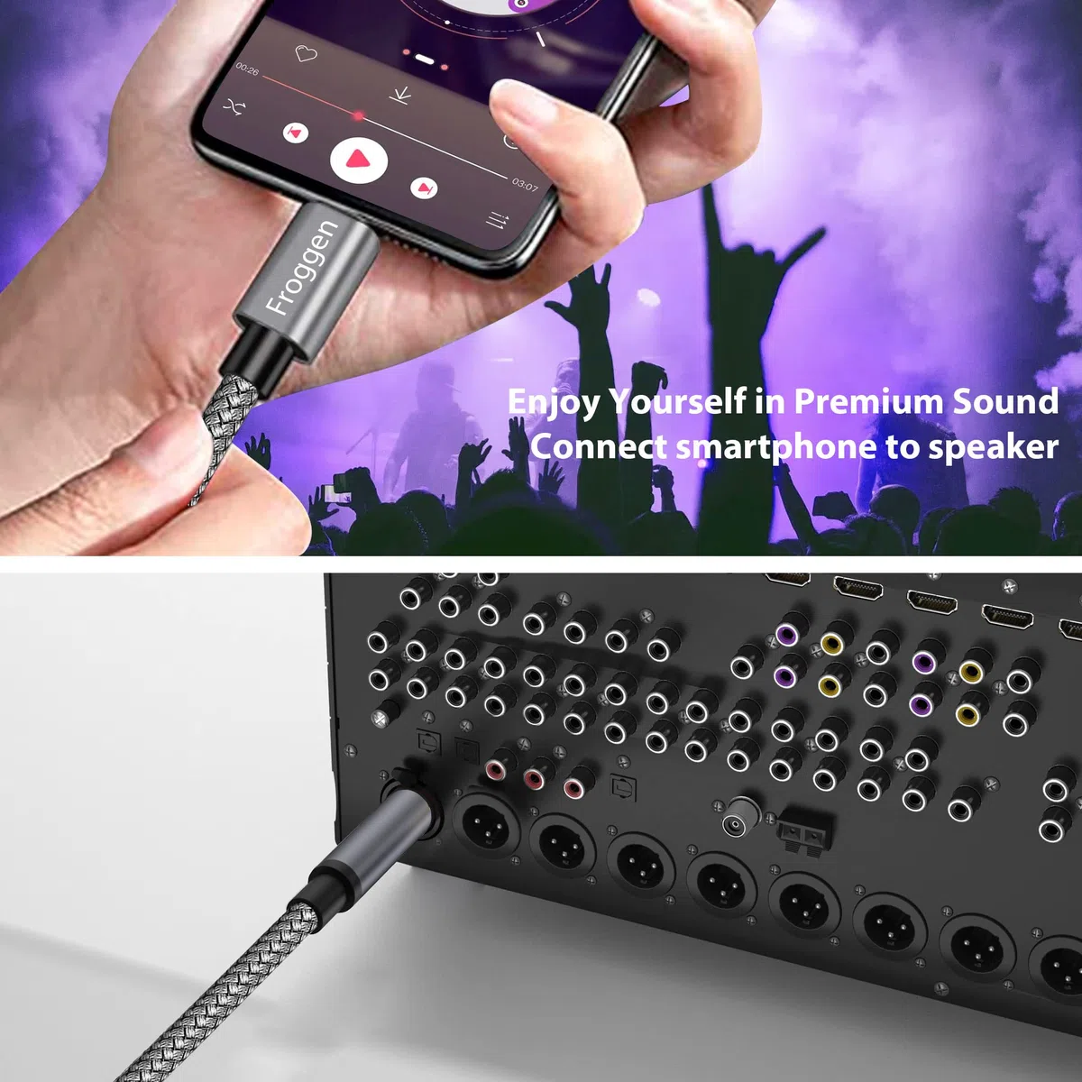 USB Typ C Klinke auf 6.35mm Klinke Kabel Aux Adapter Stereo ​Audio Gold-Plated Kabel Digital Kabel Unterstützt für Mischpult, Mikrofon, Recorder, Mixer, Verstärker usw.
