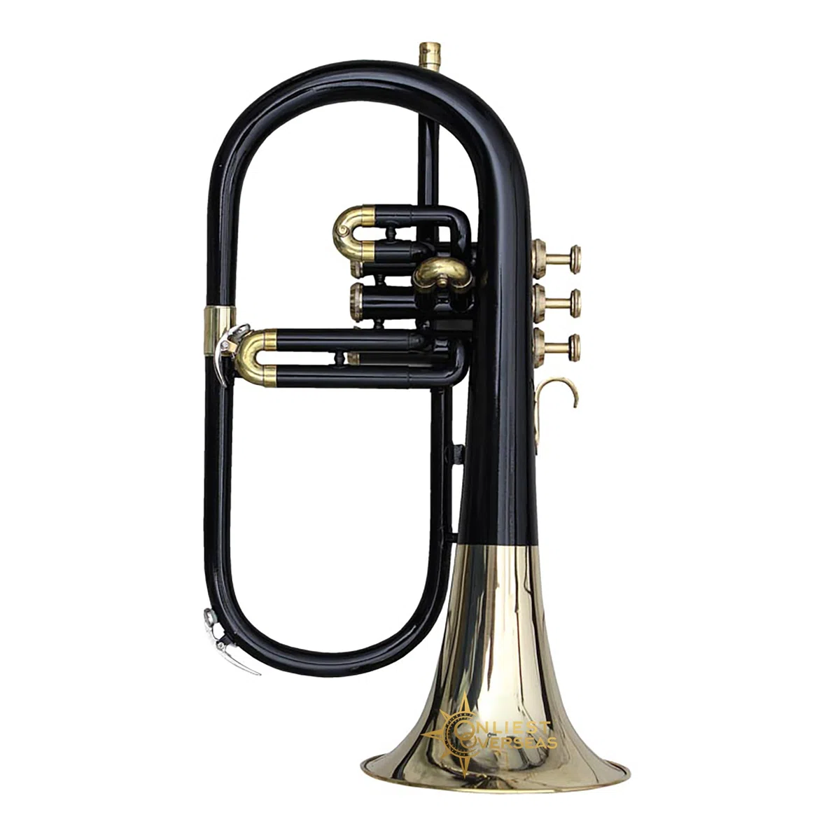 Flügelhorn 3 Ventile Messing Instrument mit warmem Ton, glatte Ventile, für Musiker und Studenten, mit Mundstück und Hartschalenkoffer
