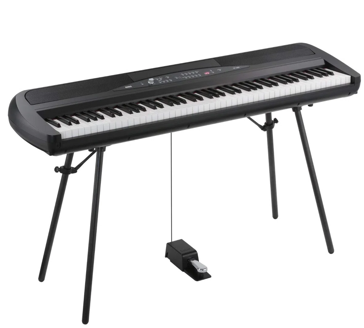 Korg - SP-280BK Weighted Hammer Action 88-Key Digital Piano with Stand - Black