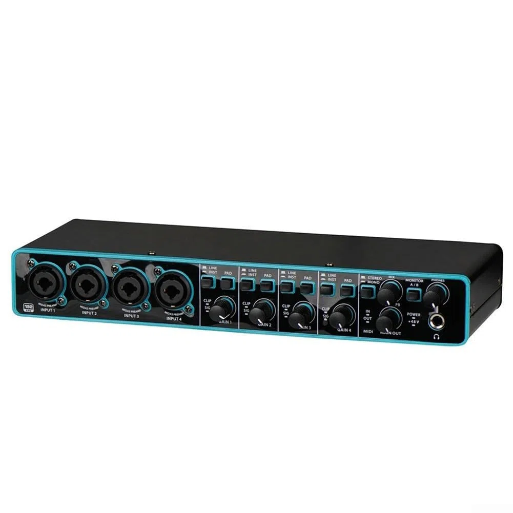 USB Audio Interface 4x4 mit Mikrofonvorverstärker für Studio