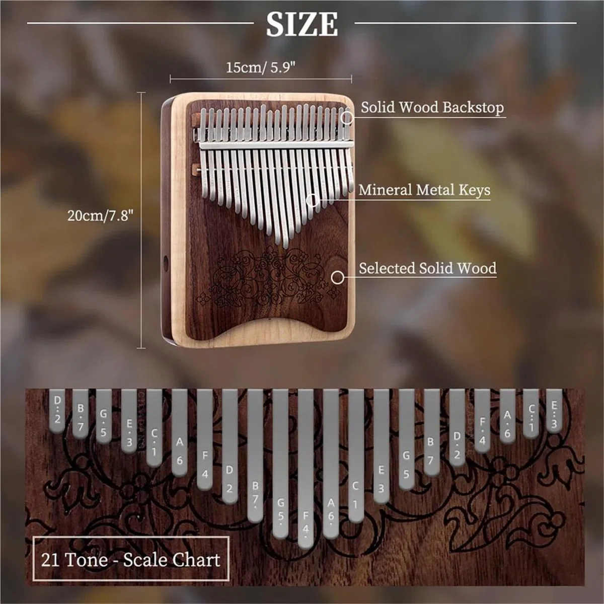 Kalimba Kalimba 21 Tasten Kit Schwarz Walnuss Daumen Klavier Professionelle Hohl Calimba Tastatur Musikinstrument Mit Zubehör