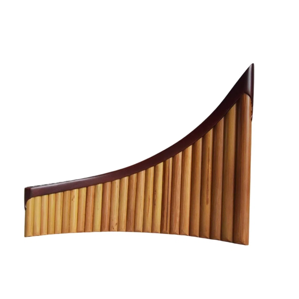 Panflöte Für Anfänger 22-Rohr- Und 25-Rohr-Panflöte In C- Und G-Dur Rotbrauner Sockel Professionelle Leistungsstimmung(25-tube C major right-hand bass)