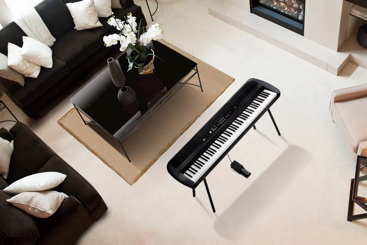 Korg - SP-280BK Weighted Hammer Action 88-Key Digital Piano with Stand - Black