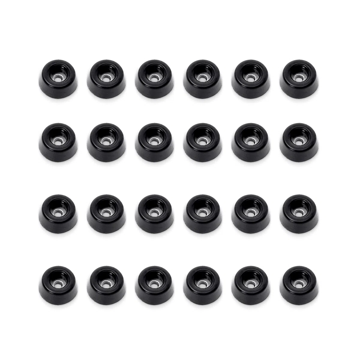 Adam Hall Hardware 4906 M24 AH - 24er Set Gummifuß 38 x 10 mm schwarz im Beutel