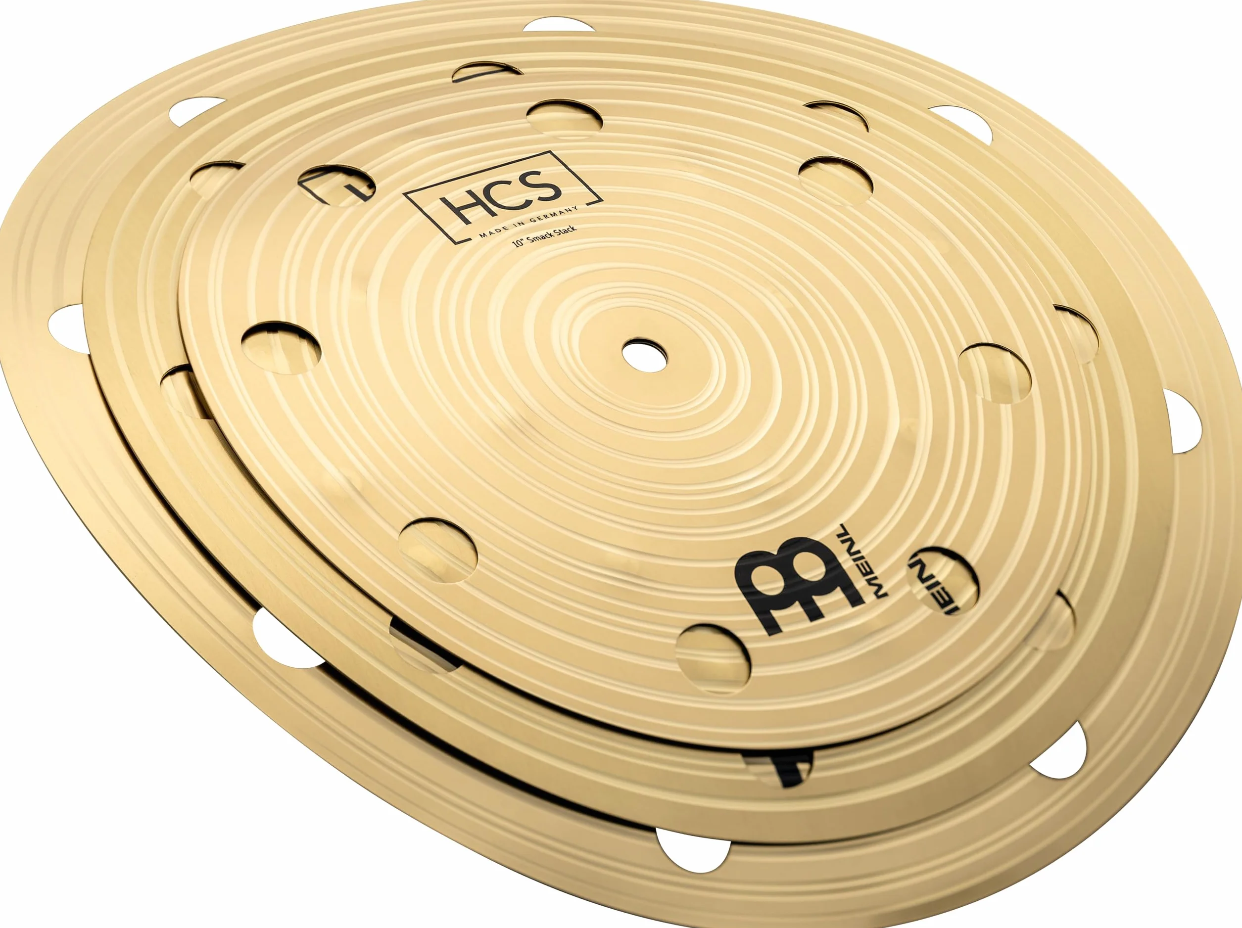 Meinl Cymbals HCS Smack Stack 10/12/14 Zoll (Video) Schlagzeug Becken (35,56cm) Messing, Traditionelles Finish (HCS024SM)