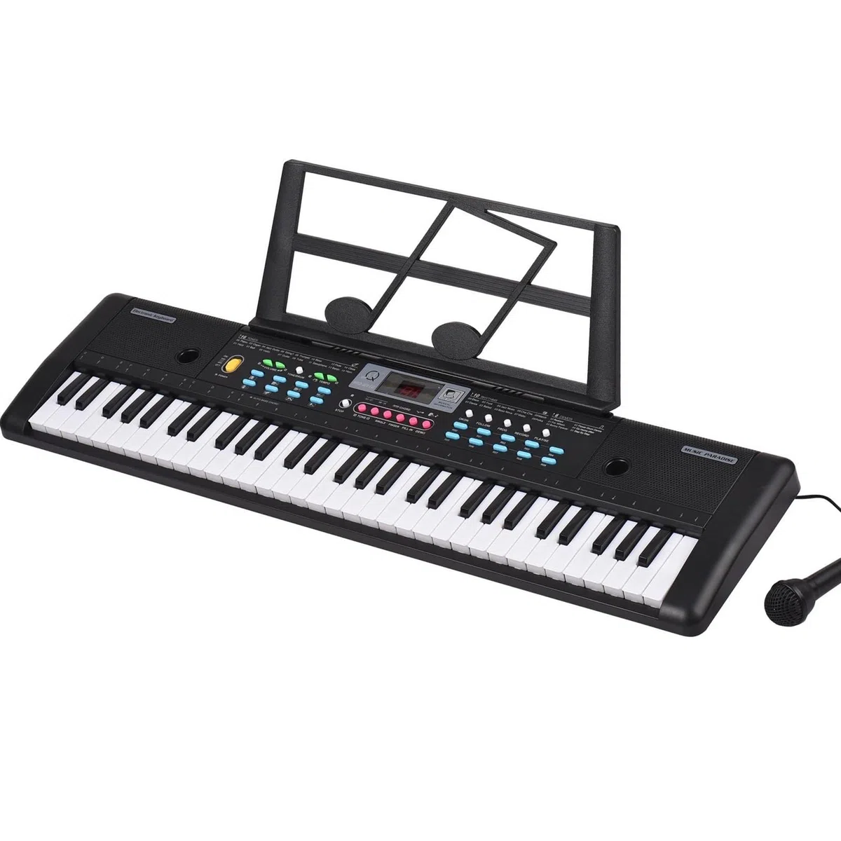 Professionelle Elektronische Tastatur 61 Tasten USB Elektronische Orgel Mit Mikrofon Schwarz Digitale Musik Elektronische Tastatur Display Mit 16 Töne 10 Rhythmen