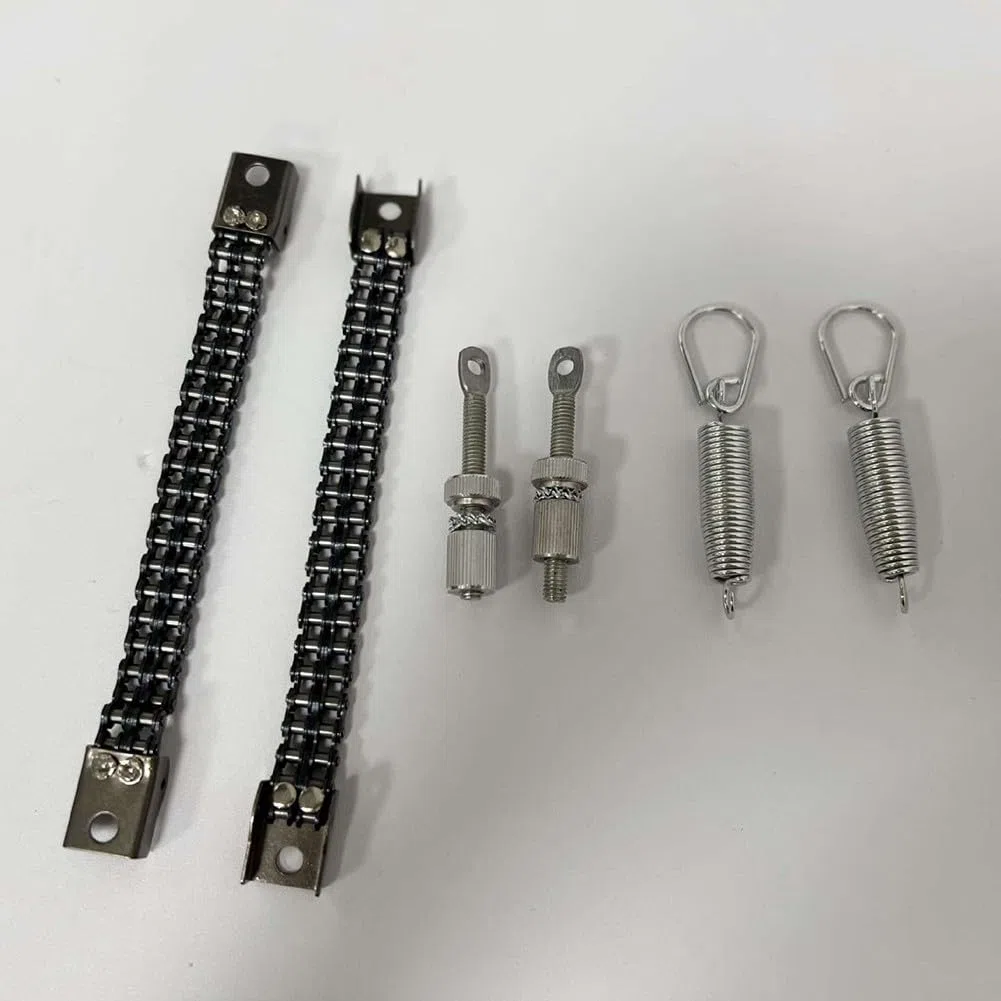 Standard Bass Drum Fußpedal Teile Bundle inkl. 2 Ketten, 2 Schrauben, 2 Federn und Spanner für Drummer