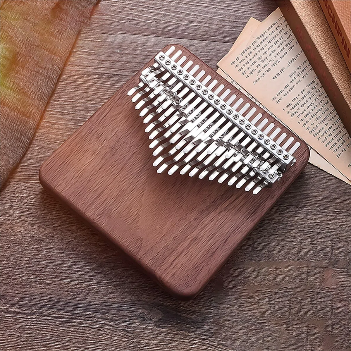 Daumenklavier 42 Töne chromatisches Daumenklavier Kalimba Walnuss Anfänger Board Finger Piano