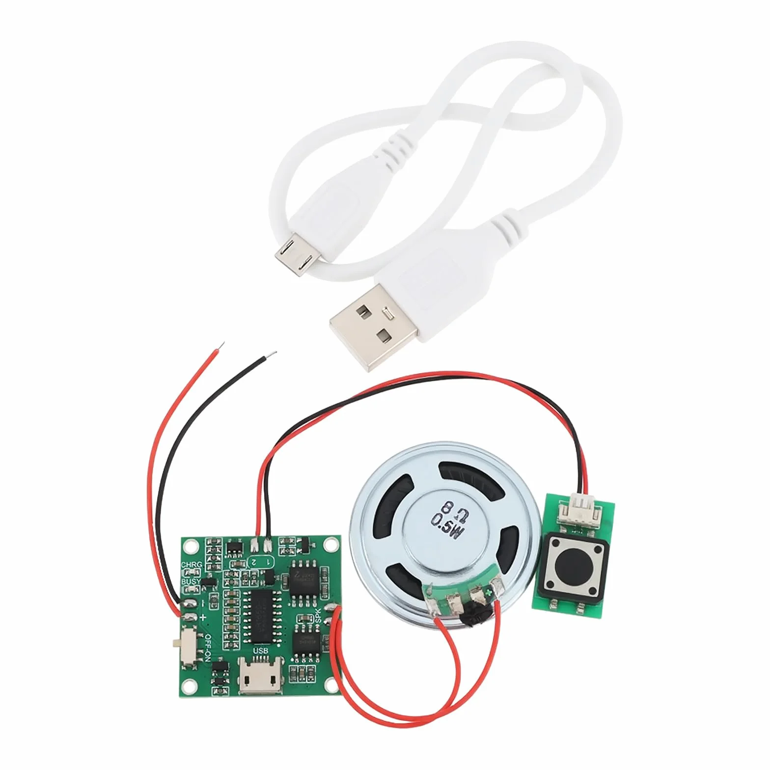 8M Soundmodul programmierbarer MP3-WAV-Musik-Player mit Lautsprecher für DIY-Geburtstags-Spieluhr-Grußkarte 4,5–5V