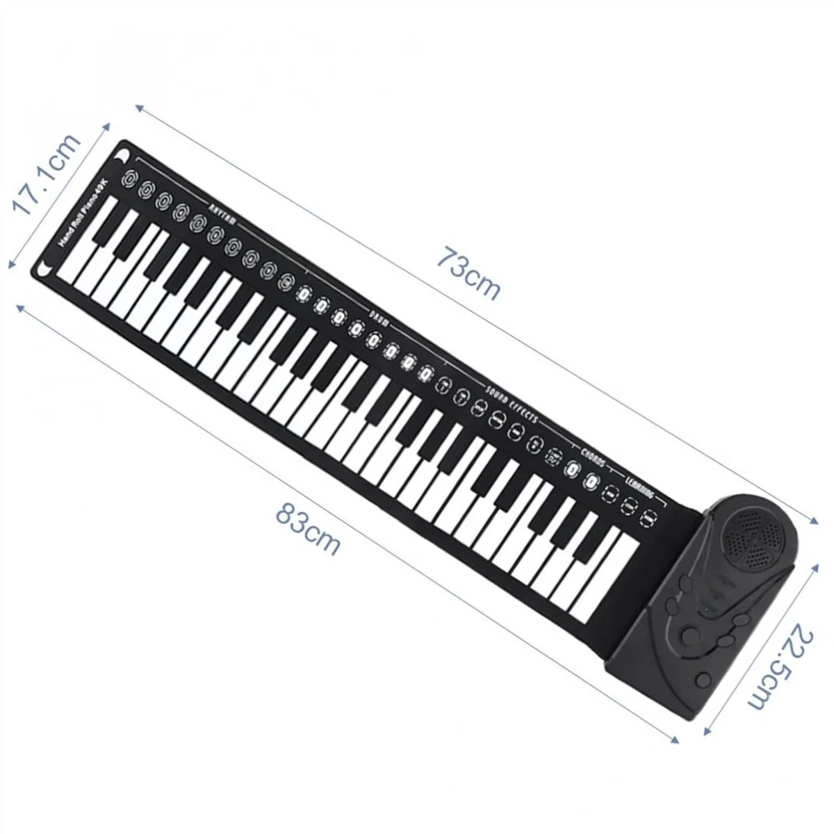 TSTS faltbares Piano 49 Keys Elektronische Tragbare Flexible Hand-Falten-Roll-Up-Klavier-Einbau-Lautsprecher-Tastatur-Orgel