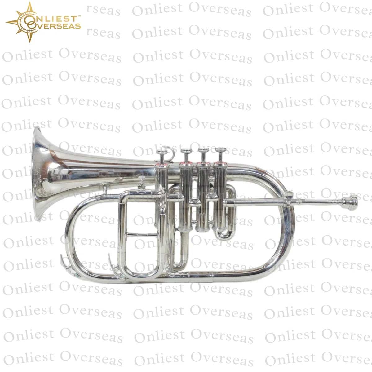 Flügelhorn 4 Ventile Messing Instrument mit Warmton Glatte Ventile für Musiker und Studenten