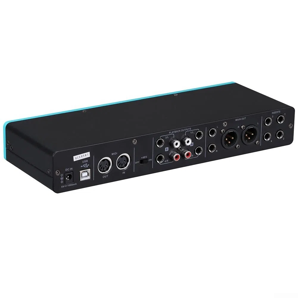 USB Audio Interface 4x4 mit Mikrofonvorverstärker für Studio