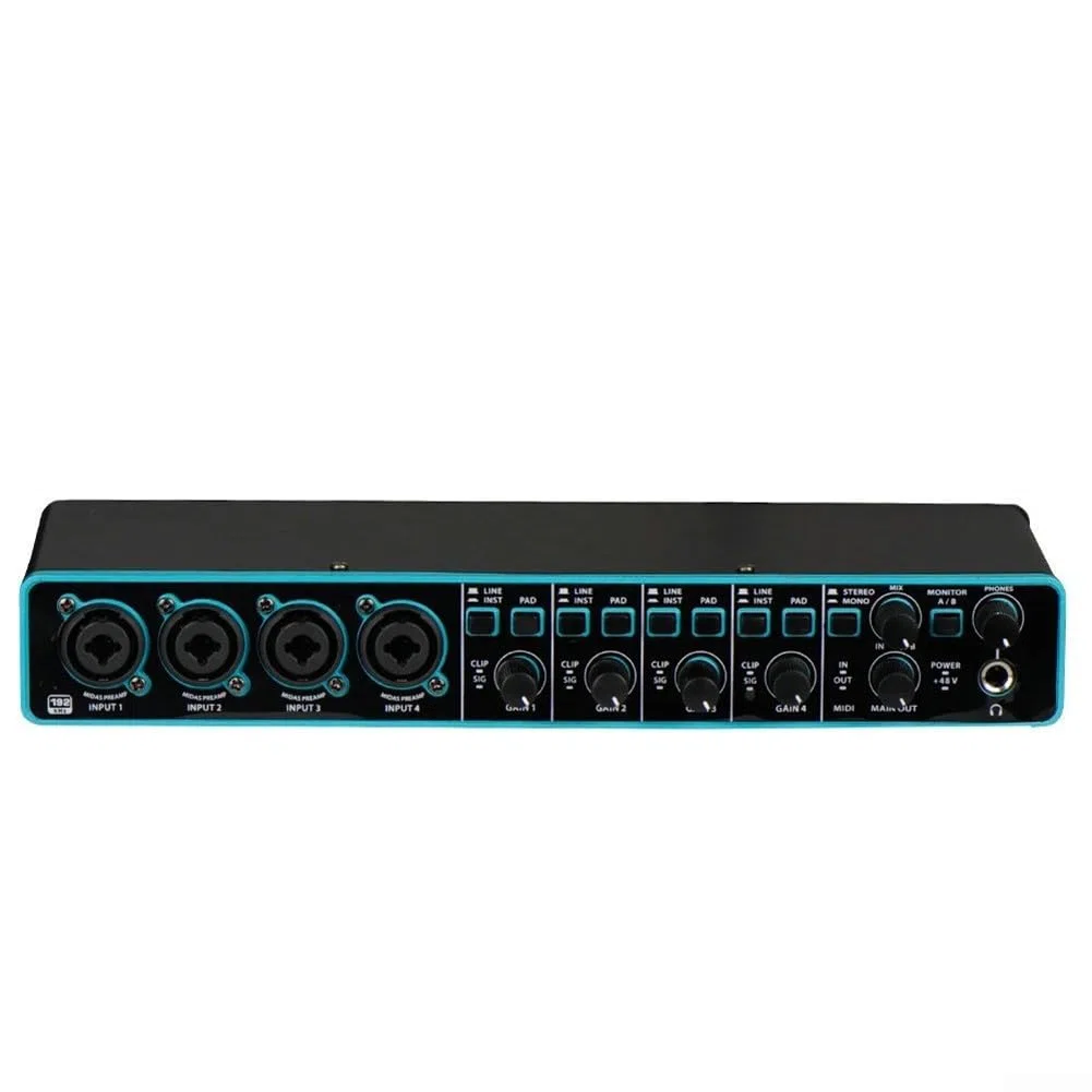 USB Audio Interface 4x4 mit Mikrofonvorverstärker für Studio