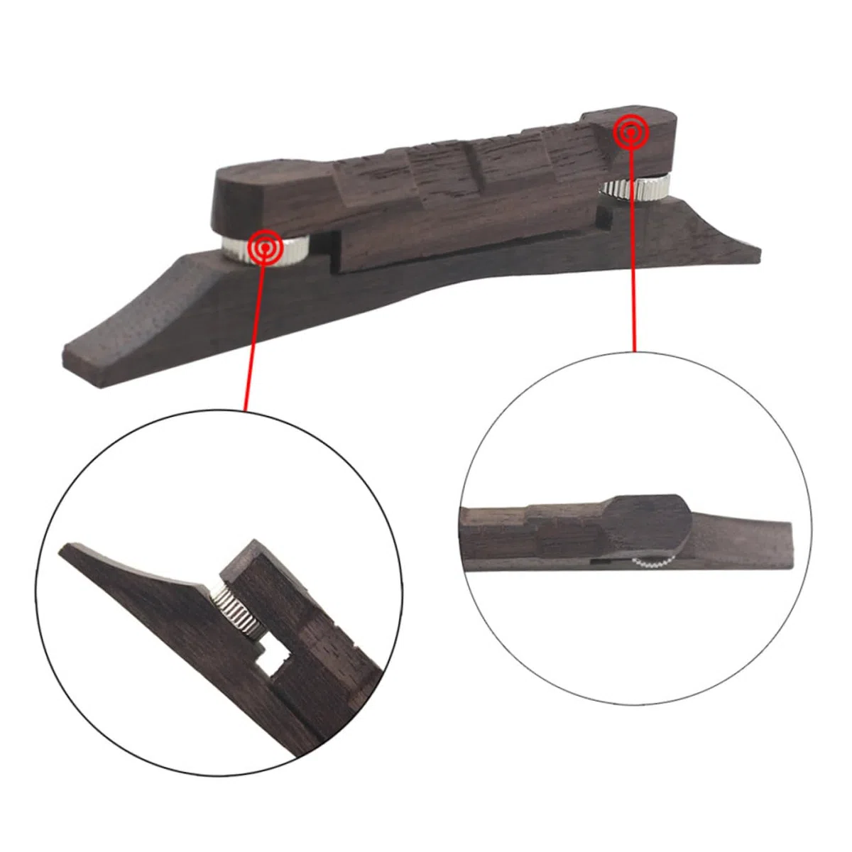 Yardwe Musikinstrumentenzubehör Höhenverstellbare Brücke für Mandoline und Gitarre Einfach zu Befestigen und Transportieren für Mandoline und Gitarrenspiel
