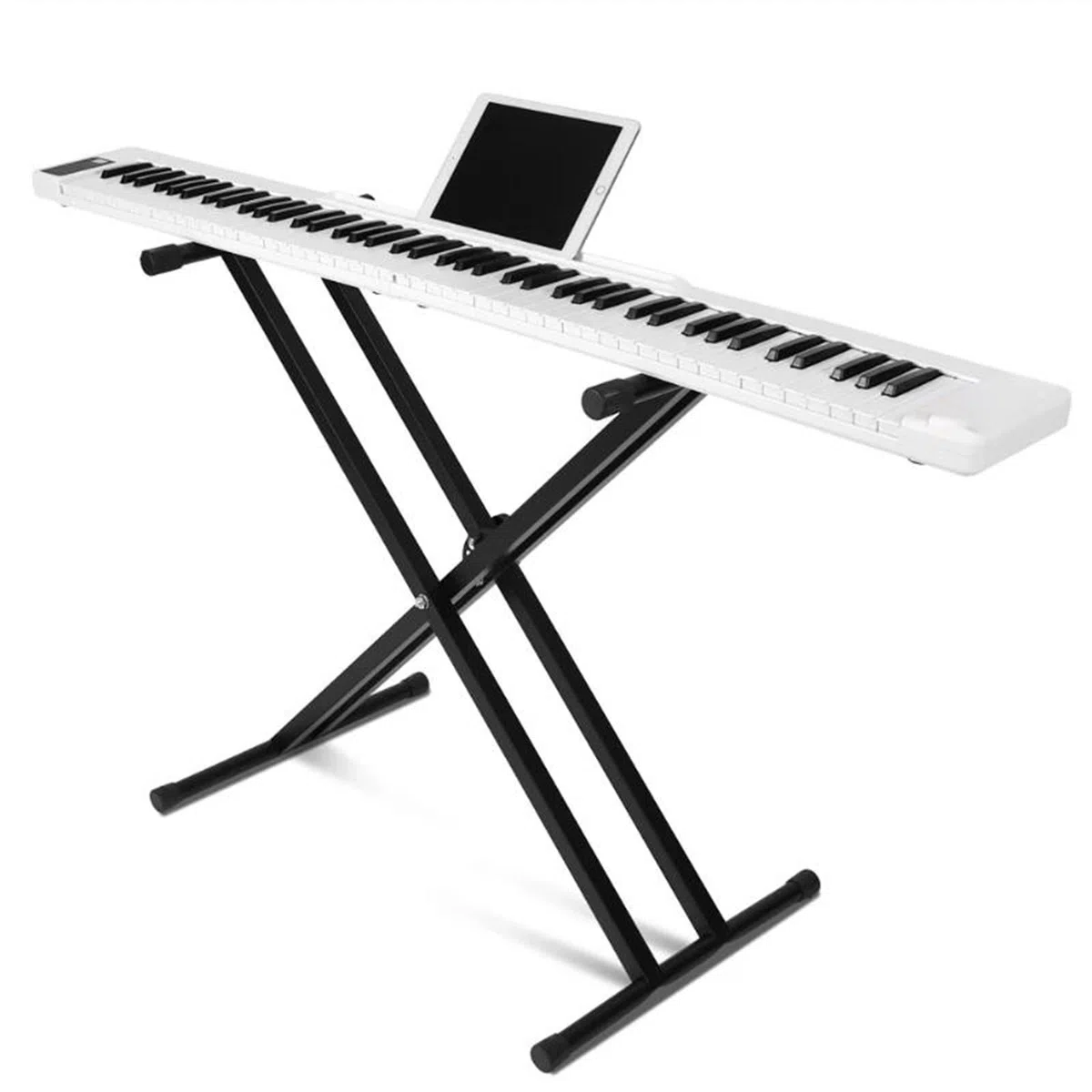 Elektronische Tastatur Für Erwachsene Elektronische Orgel 88 Tasten Professionelles Tragbares Keyboard-Piano Für Erwachsene Anfänger Musikinstrumente(White)