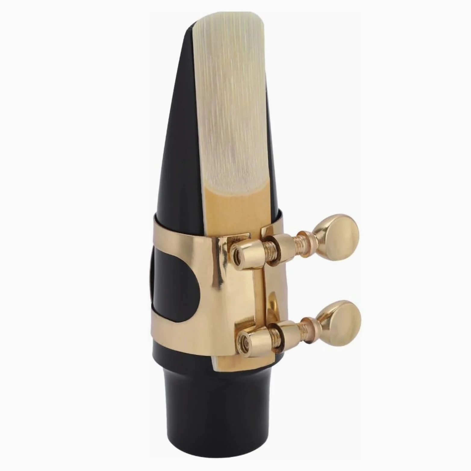 Saxophon Mundstück Set, Tenor Saxophon Zubehör mit ABS Kappe Metall Schnalle Reed Pads für Anfänger und Bläser