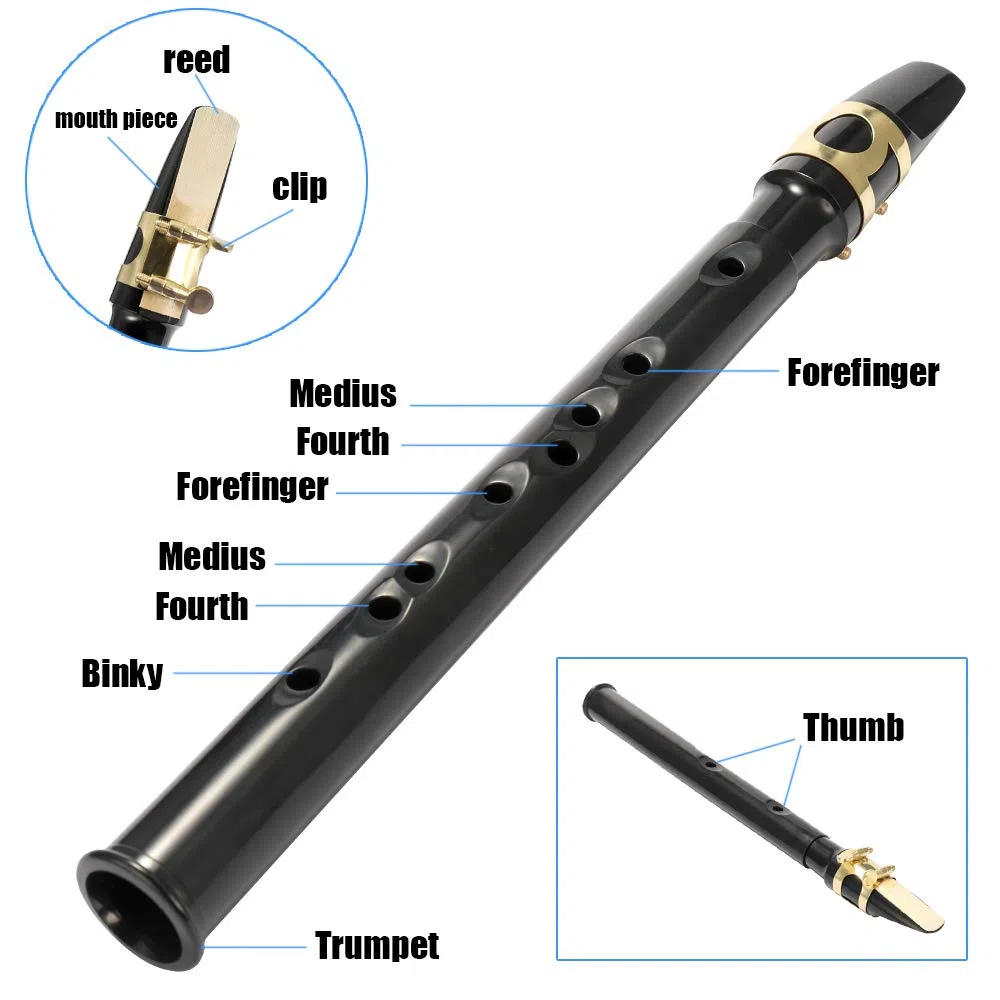 Saxophon Black Pocket Sax Mini Tragbares Saxophon Kleines Saxophon Mit Tragetasche Holzblasinstrument