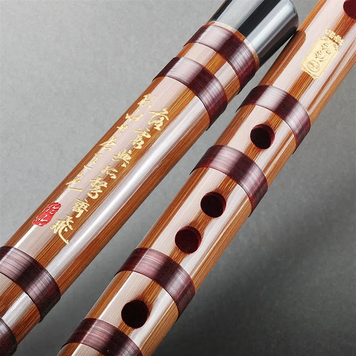 Bitterer Bambus High-End-Kupferflöten-Instrument Erwachsene Professionelle Spielen Erwachsene Flöte Chinesische Musical-Dizi-Klarinette G/F/E/D/C-TUNE(C)