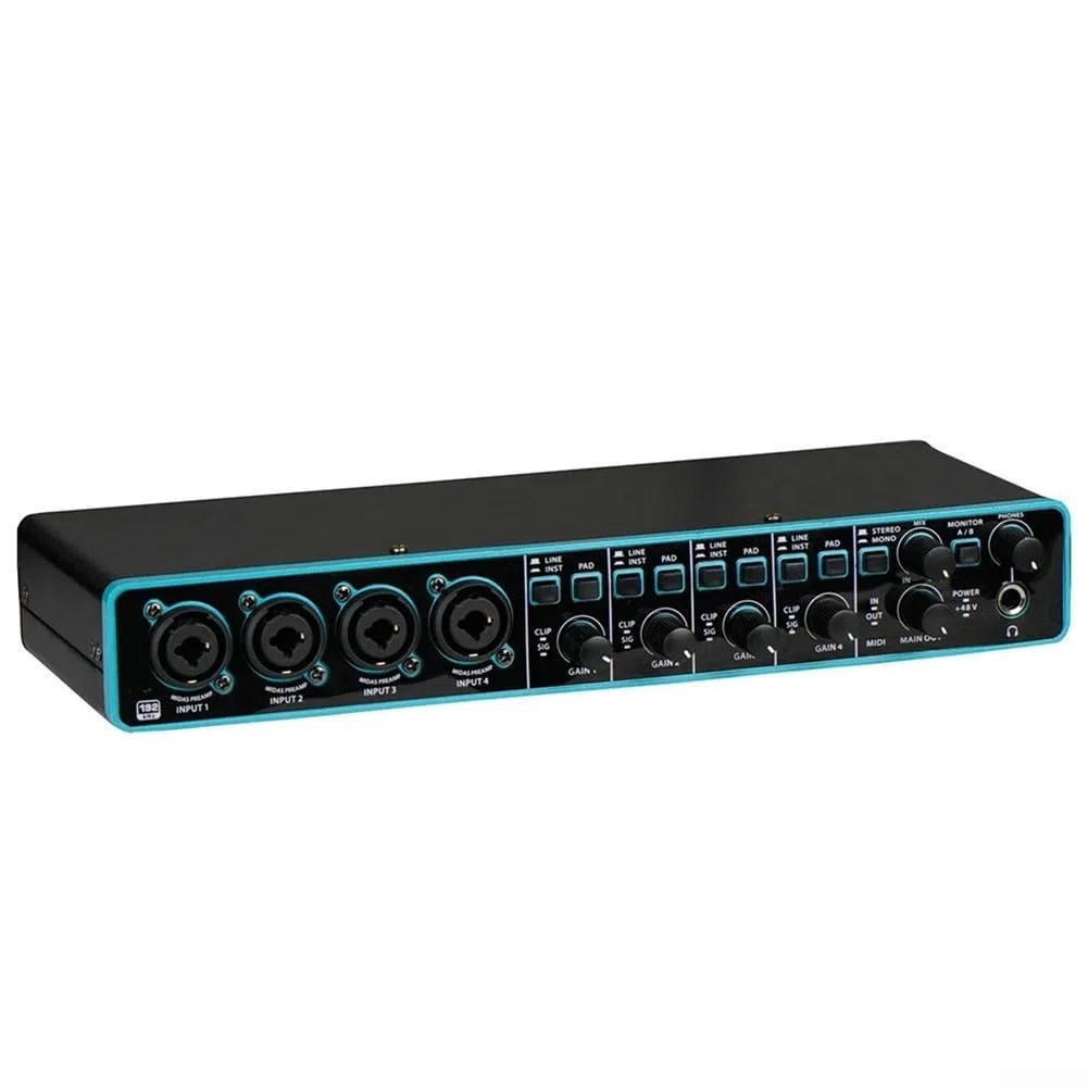 USB Audio Interface 4x4 mit Mikrofonvorverstärker für Studio