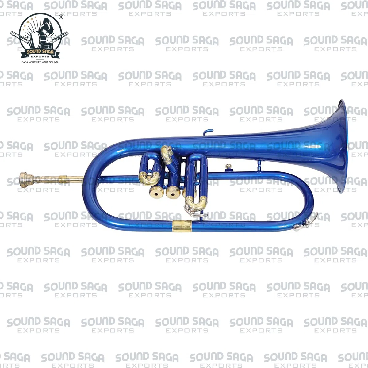 Flügelhorn mit 3 Ventilen, Messinginstrument, Präzisions-Messing-Finish, für Schüler und Fortgeschrittene, Messinghorn für Schulband, Jazz-Ensemble, Orchester und Konzert, Mundstück und