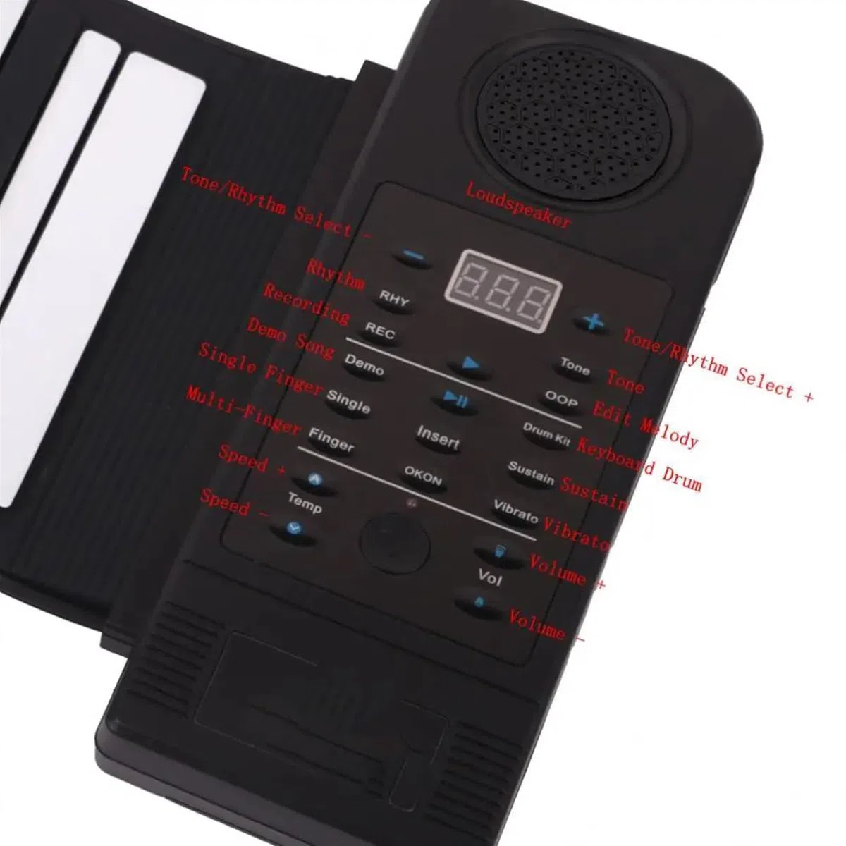 Professionelle Elektronische Tastatur Tragbares Roll-Up-Klavier Mit 61 Tasten Und Flexiblem Silikon Elektronische MIDI-Tastatur Orgel(EU)