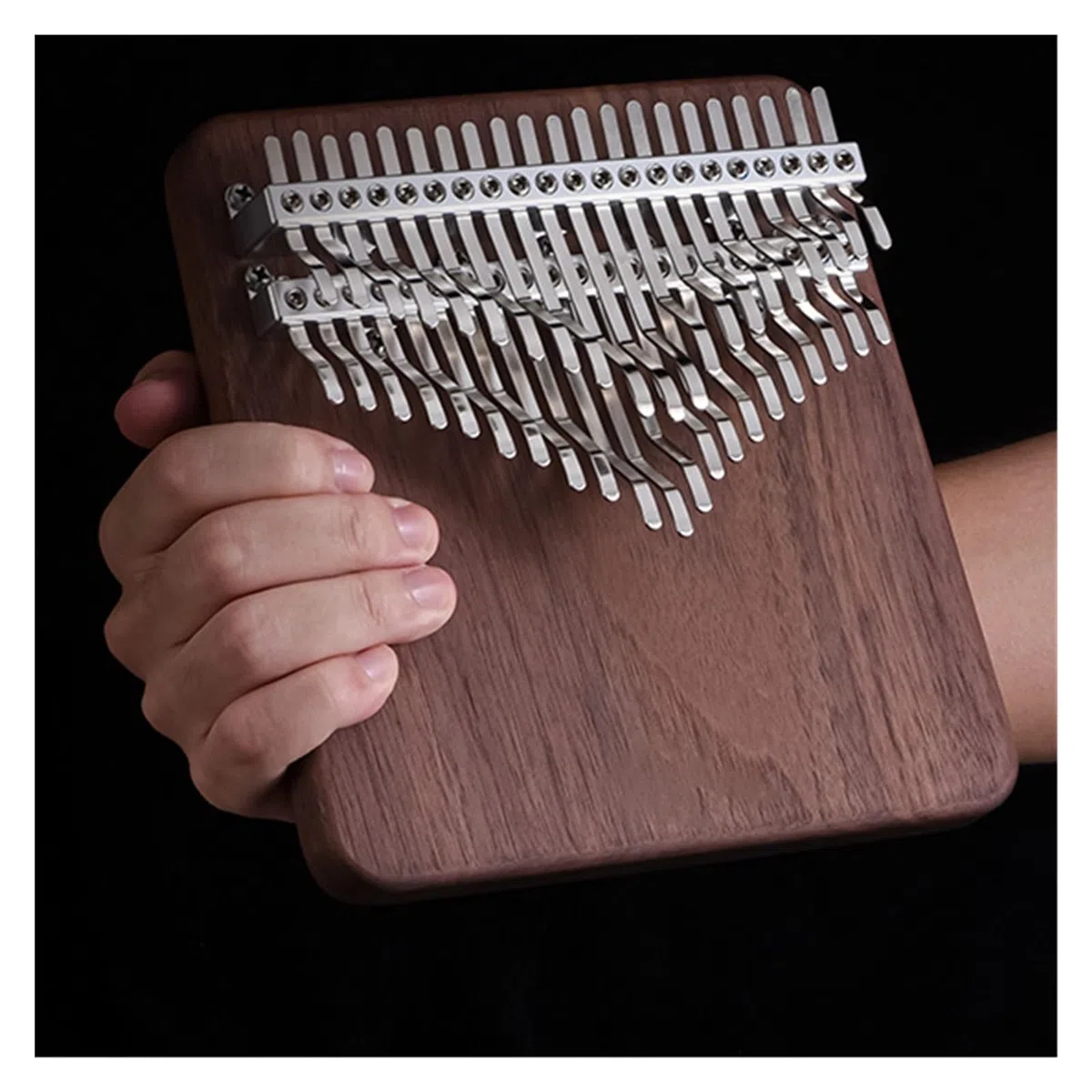 Daumenklavier 42 Töne chromatisches Daumenklavier Kalimba Walnuss Anfänger Board Finger Piano