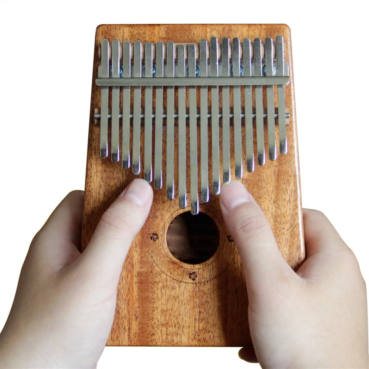 Hölzernes 17-Tasten-Kalimba, Afrikanisches Daumenklavier, Fingerklavier, Perkussionstastatur, Musikinstrumente Mit Tasche Kalimba Musikinstrument