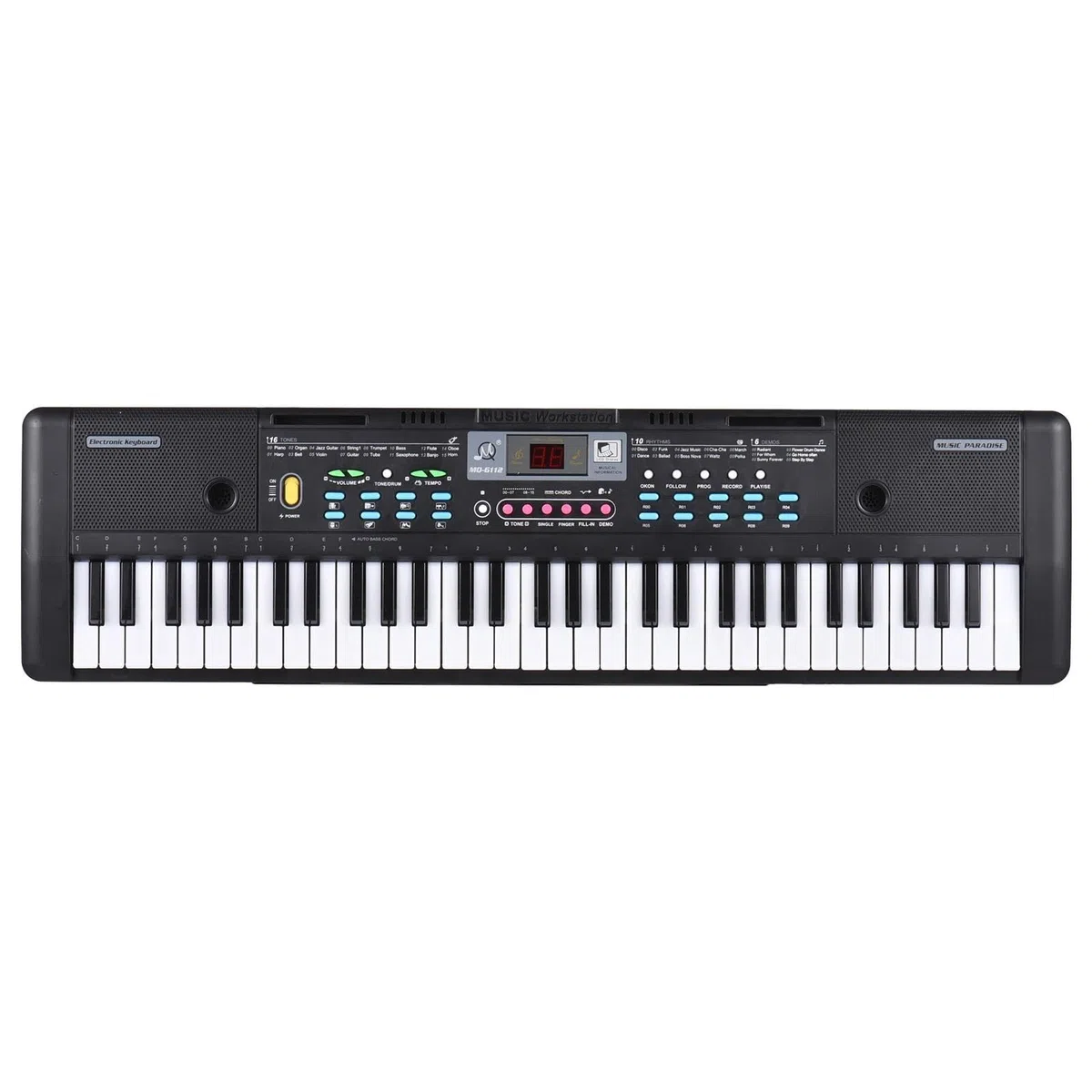 Professionelle Elektronische Tastatur 61 Tasten USB Elektronische Orgel Mit Mikrofon Schwarz Digitale Musik Elektronische Tastatur Display Mit 16 Töne 10 Rhythmen