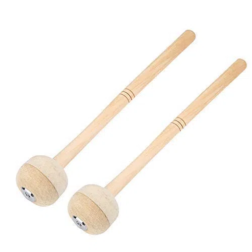 2 Stücke Schlagzeug Schlägel, Ahorn Stick Wollfilz Kopf Schlägel Schlaginstrument Zubehör