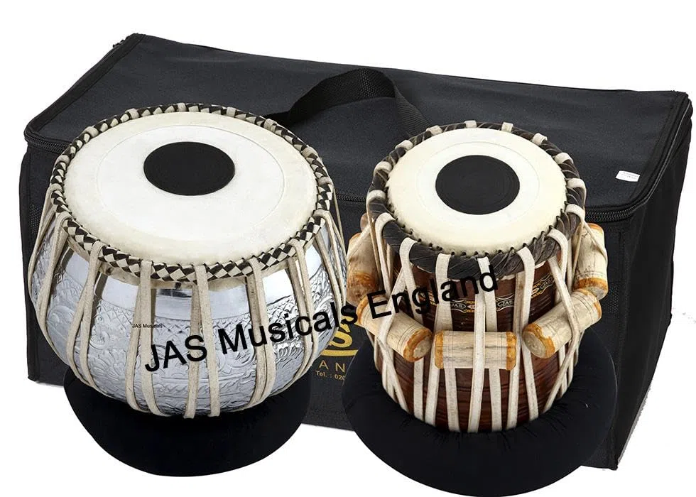 JAS Tabla Set Deluxe Premium, mit Kissen & Bezügen und gepolsterter Tragetasche