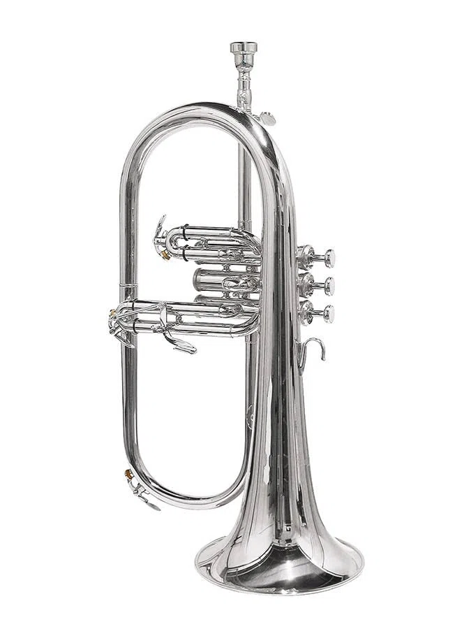 Flügelhorn Bb versilbert Pro Series | Professionelles Bb-Flügelhorn mit Nickel-Ventilen | Präzise Ansprache, brillanter Klang, edles Finish und hochwertige Verarbeitung Inklusive gepolstertem Softcase