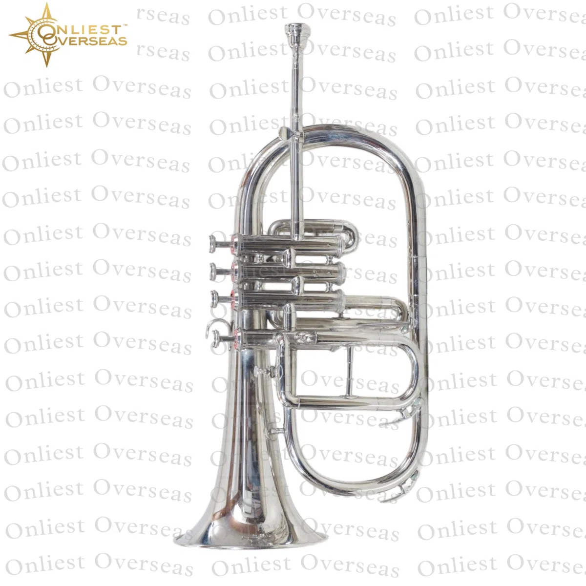 Flügelhorn 4 Ventile Messing Instrument mit Warmton Glatte Ventile für Musiker und Studenten